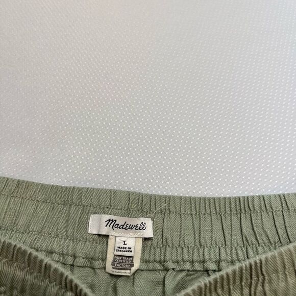 Madewell Olive Green Linen Skirt Size Large - Picture 2 of 6